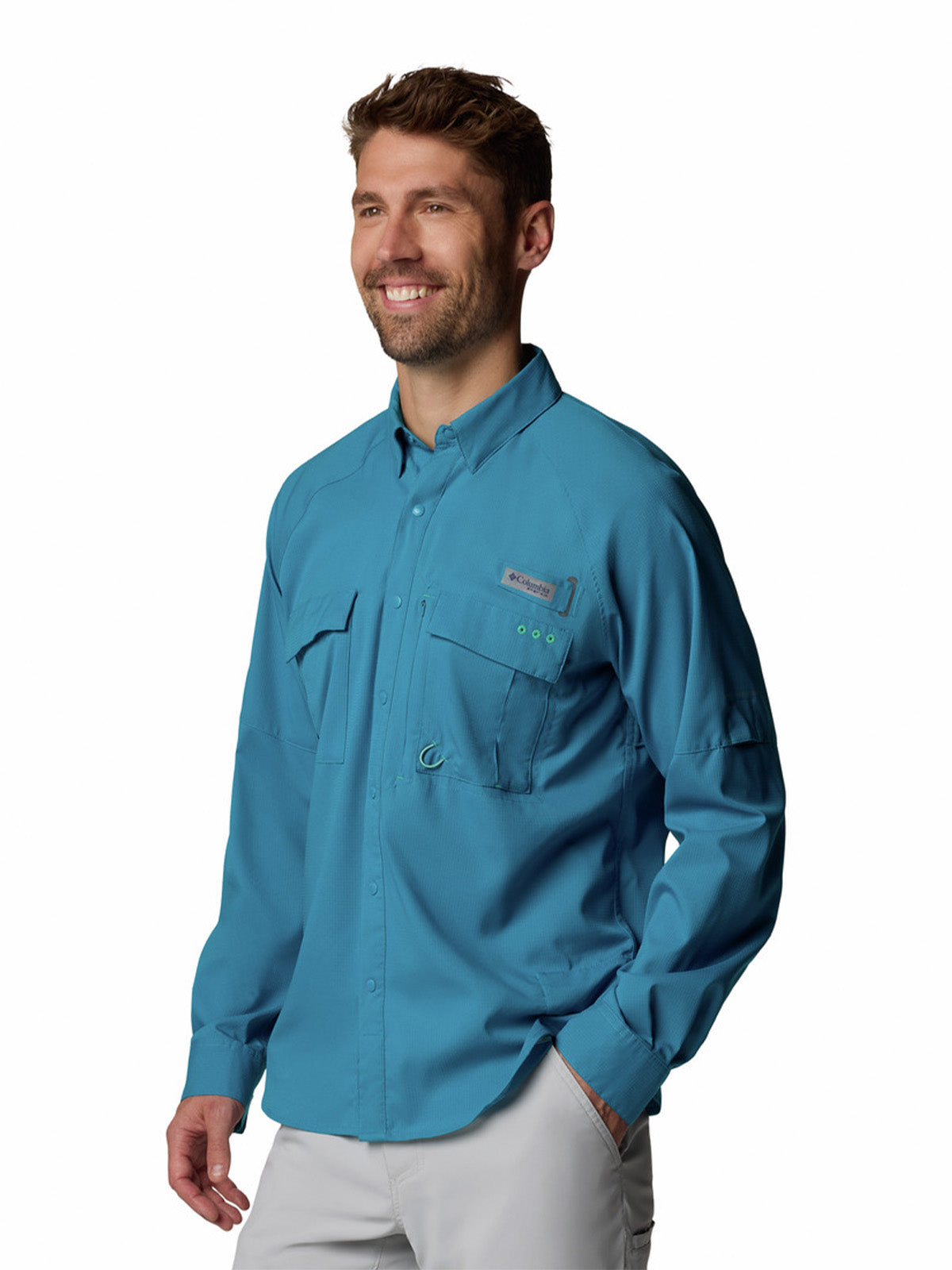 Camisa Manga Larga Hombre Shadowcaster Zero Azul Columbia