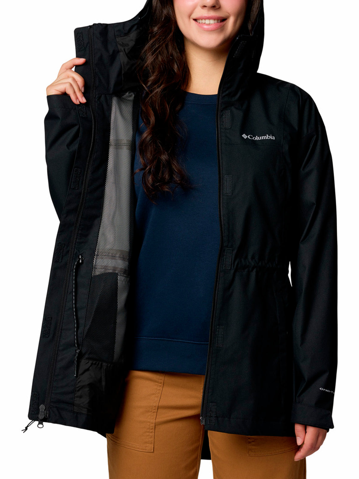 Cortaviento Mujer Hikebound II Long Negro Columbia