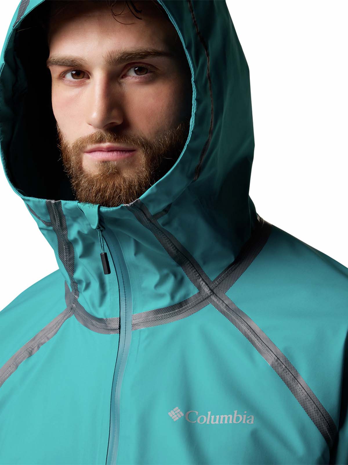 Cortaviento Hombre Reign No Shine Azul Columbia