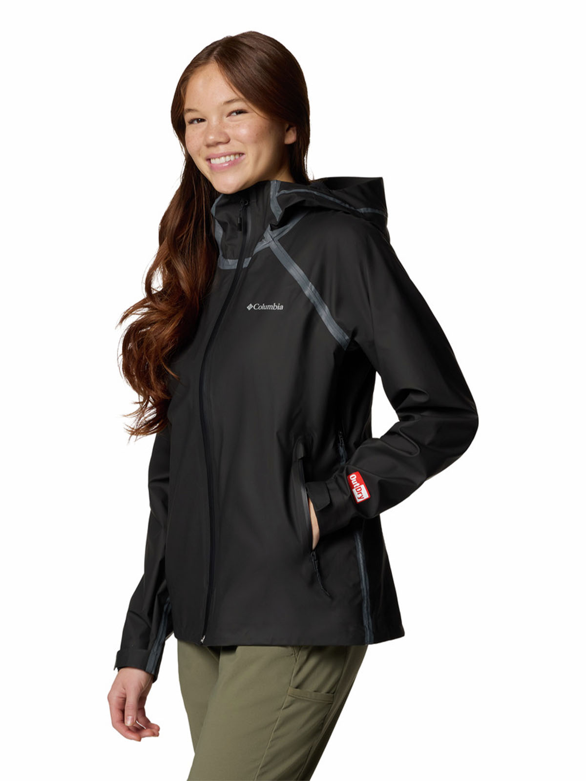 Cortaviento Mujer Reign No Shine Negro Columbia