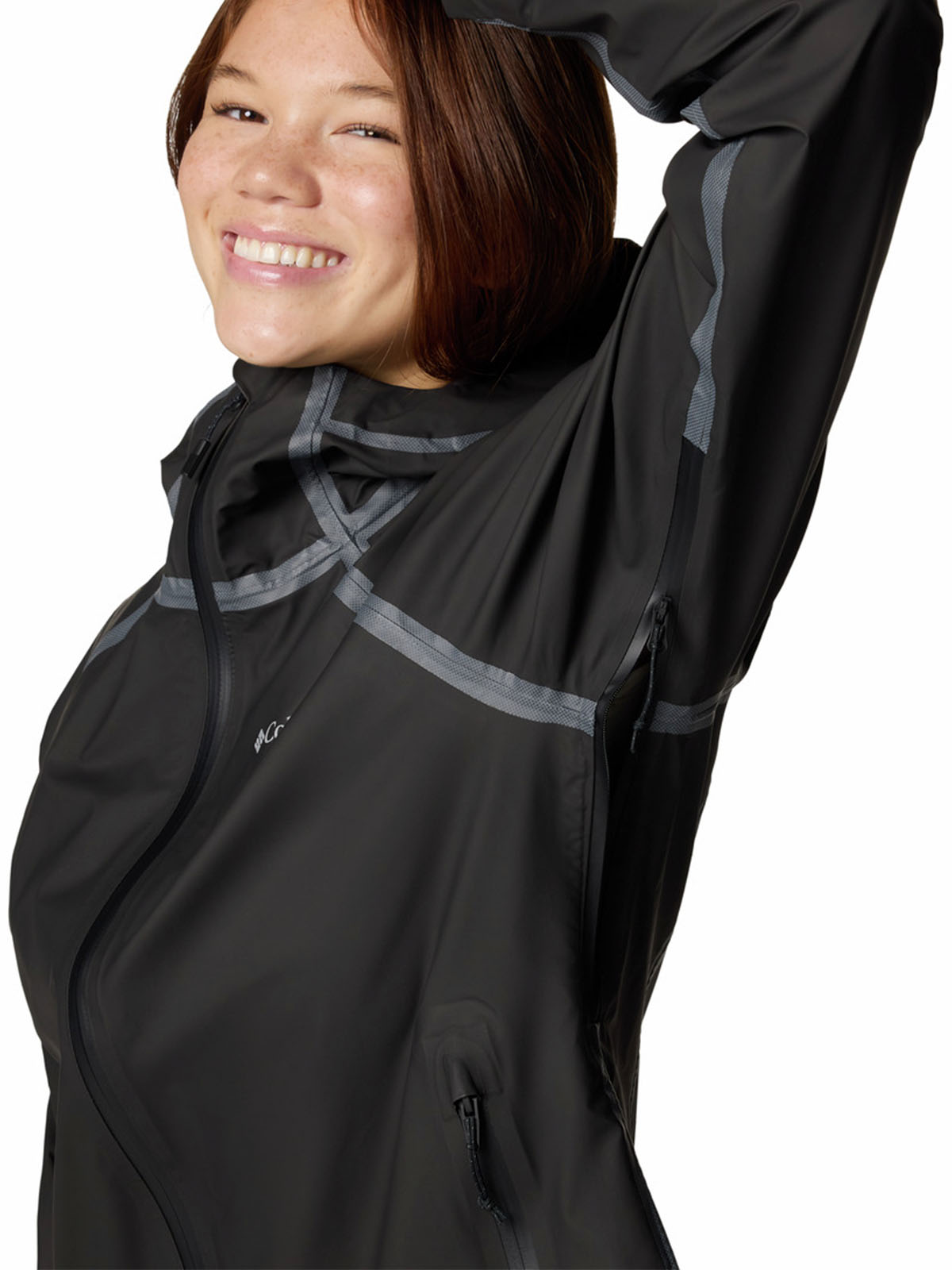 Cortaviento Mujer Reign No Shine Negro Columbia