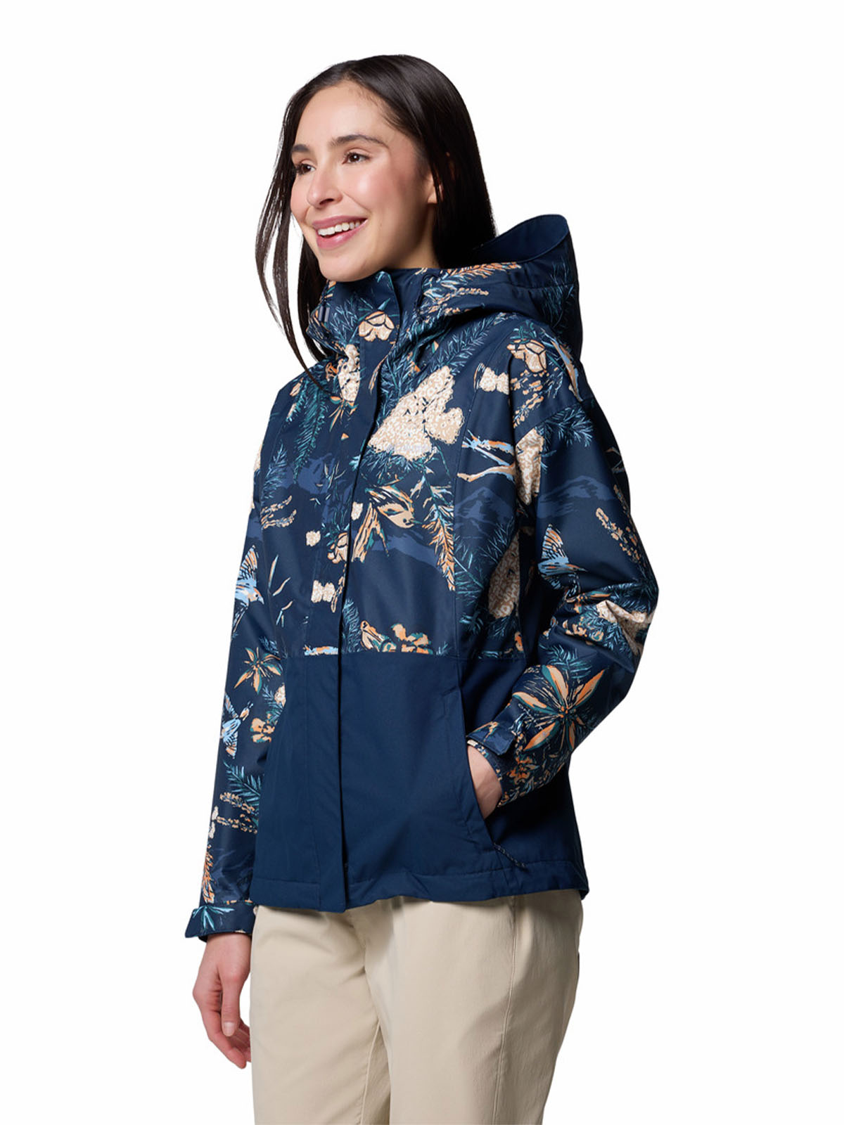 Cortaviento Mujer Hikebound Printed Azul Columbia