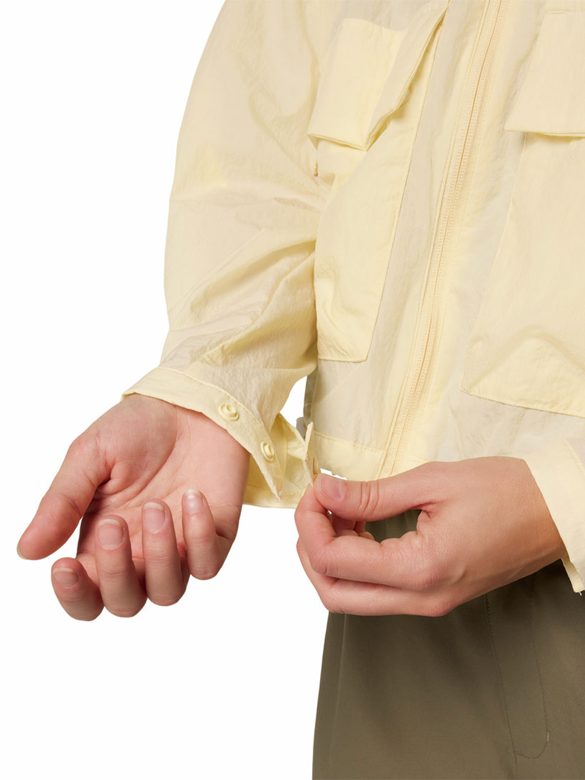 Cortaviento Mujer Paracutie Cropped Beige Columbia