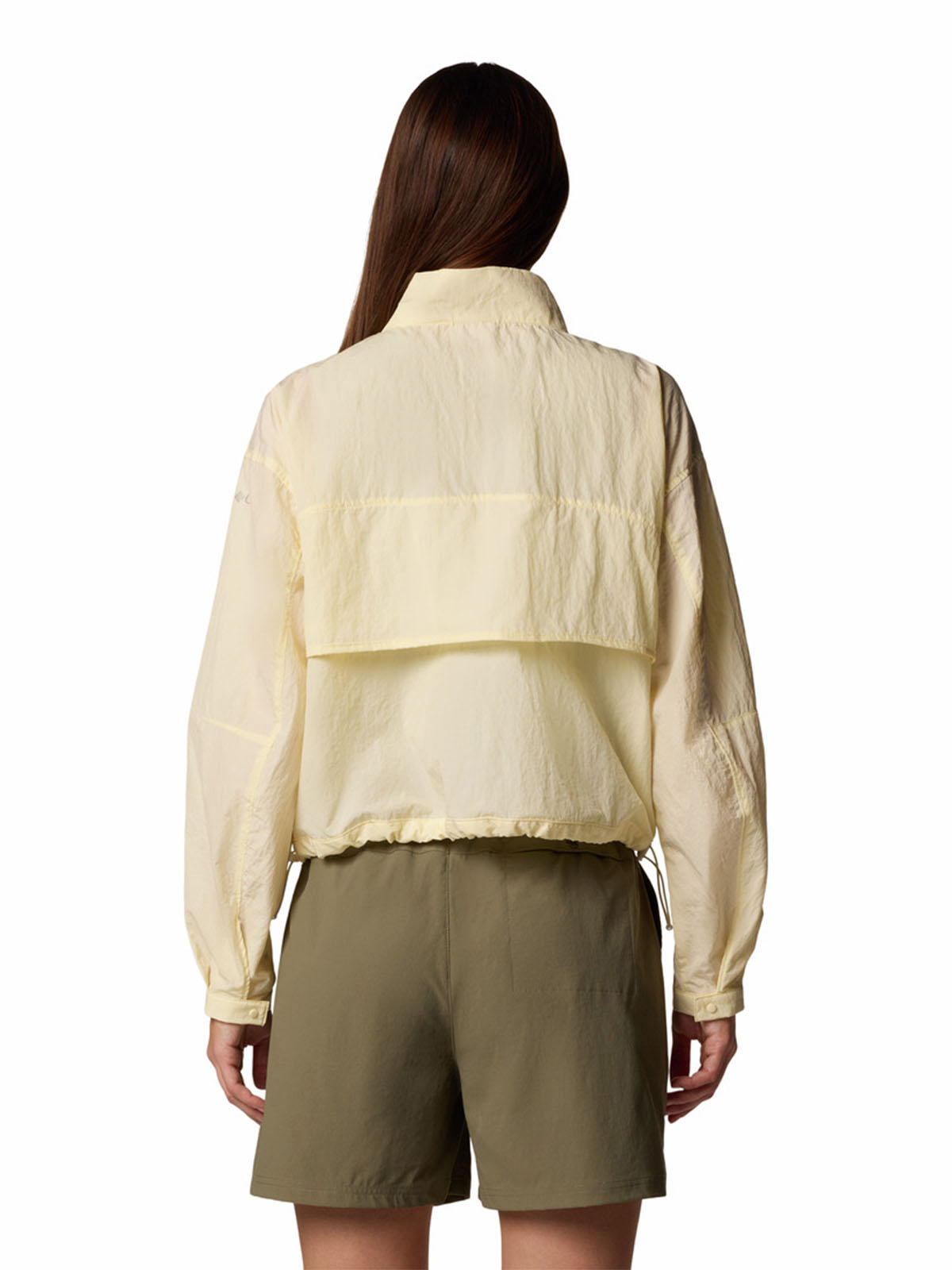 Cortaviento Mujer Paracutie Cropped Beige Columbia
