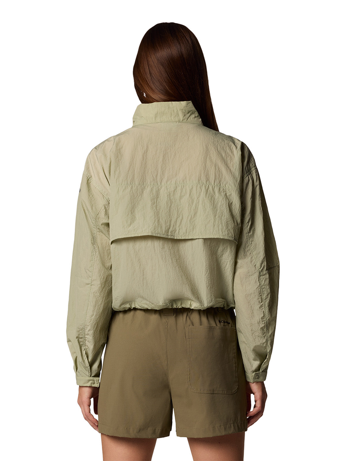 Cortaviento Mujer Paracutie Cropped Beige Columbia