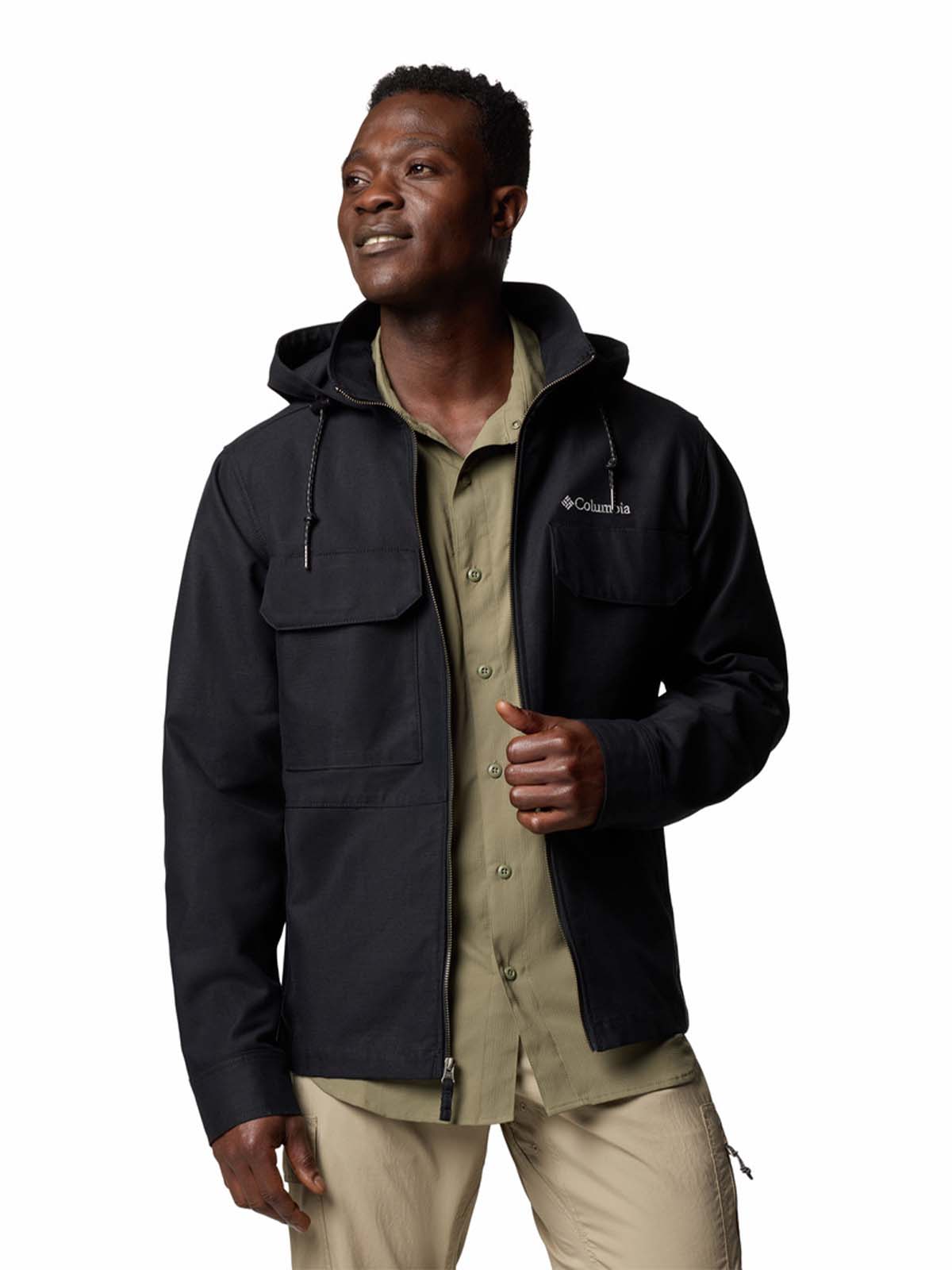 Cortaviento Hombre Indigo Canyon Negro Columbia