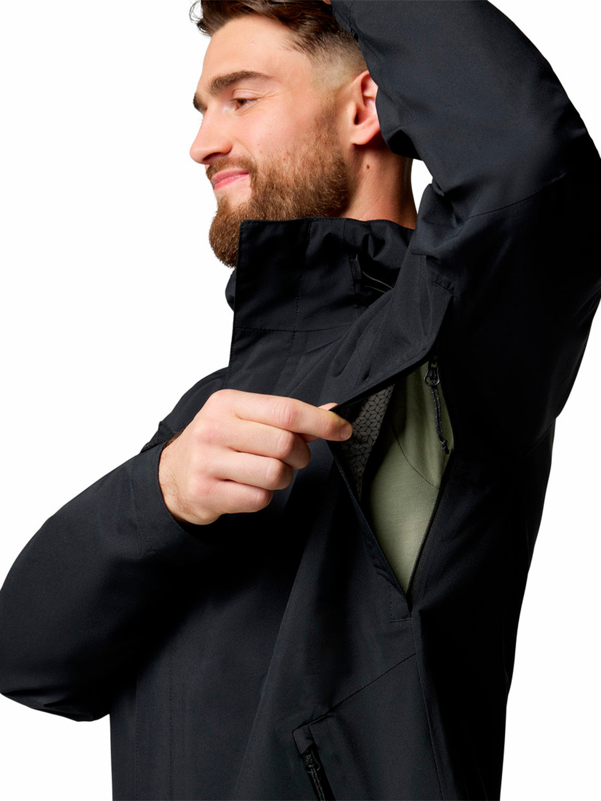 Cortaviento Impermeable Hombre Earth Explorer II Negro Columbia