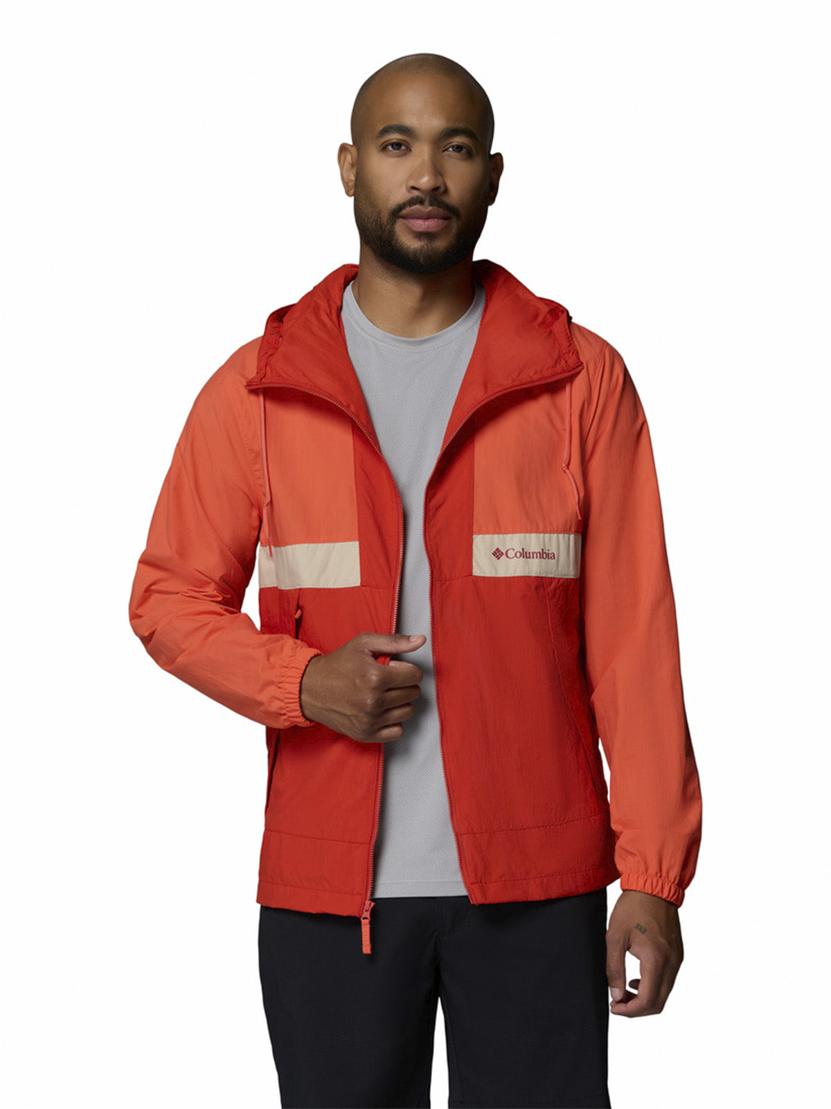 Cortaviento Hombre Spire Valley Hooded Naranjo Columbia