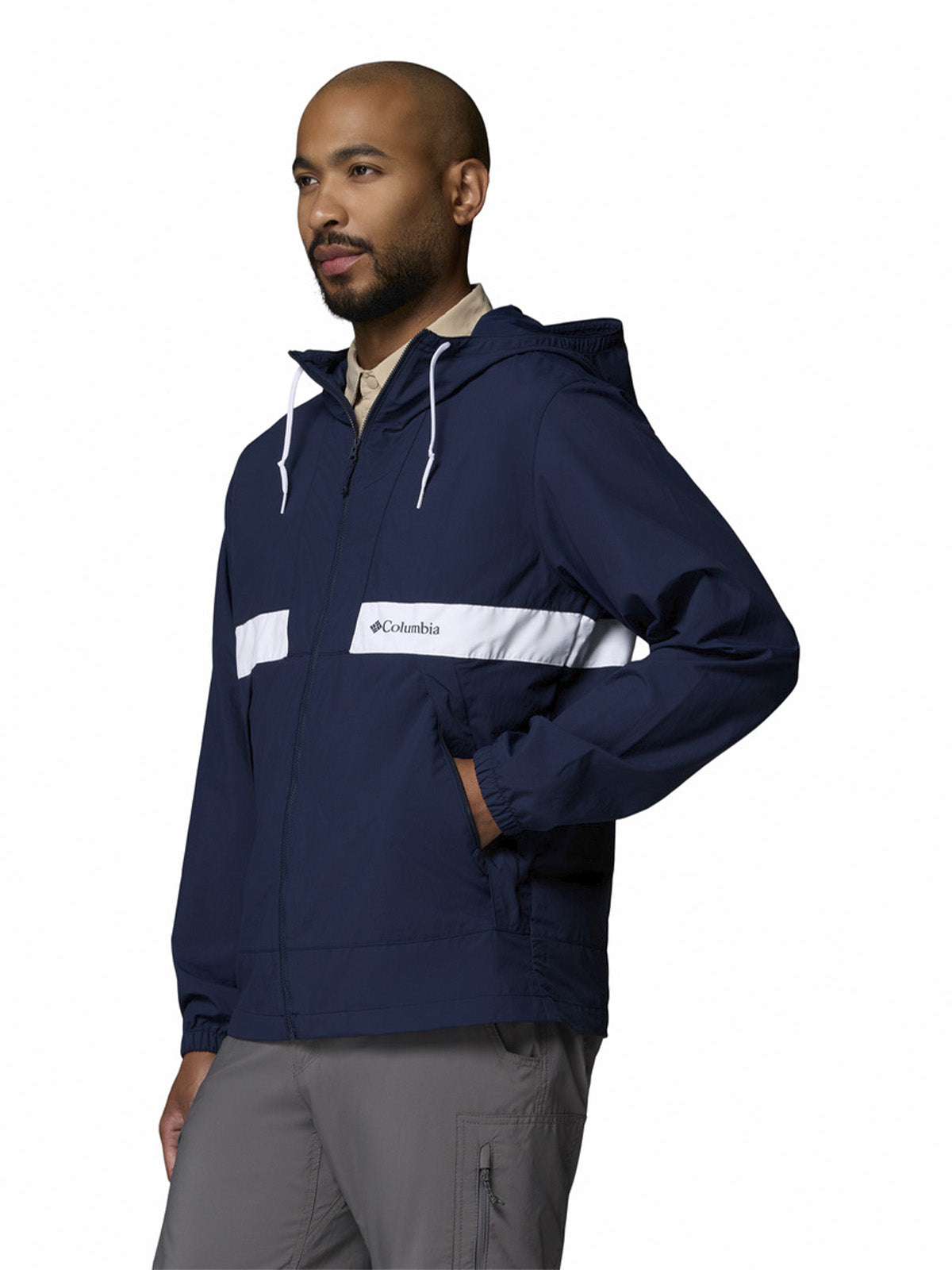 Cortaviento Hombre Spire Valley Hooded Azul Columbia