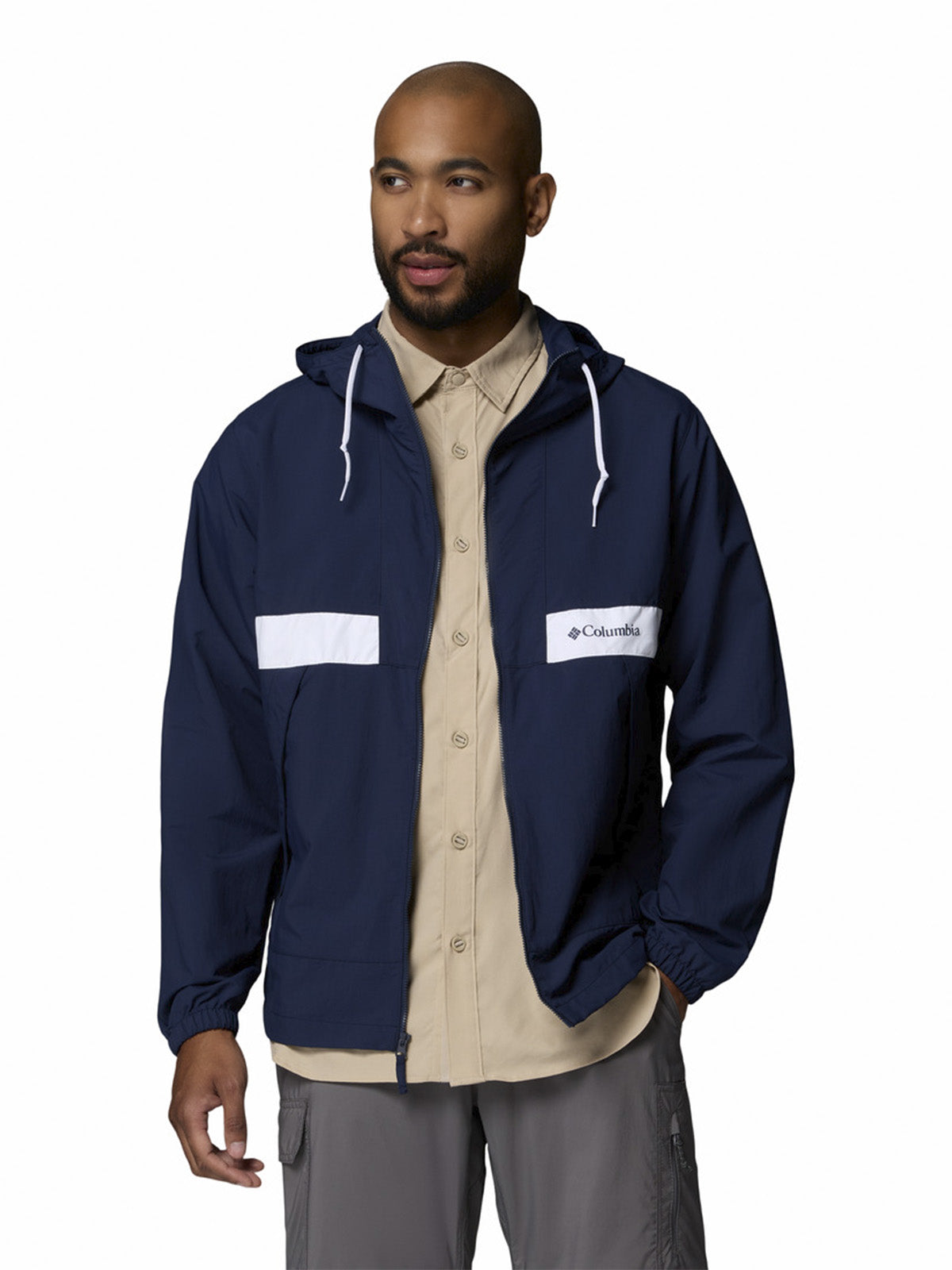 Cortaviento Hombre Spire Valley Hooded Azul Columbia