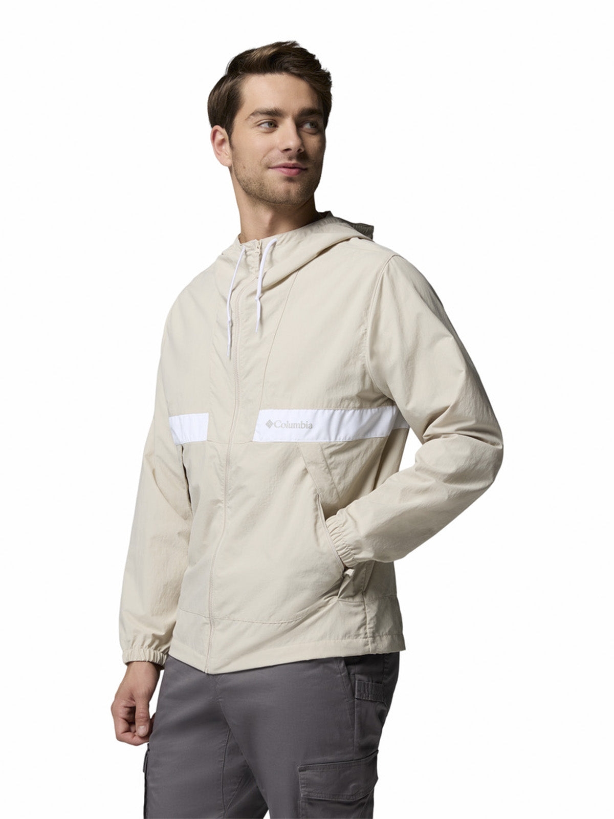 Cortaviento Hombre Spire Valley Hooded Gris Columbia