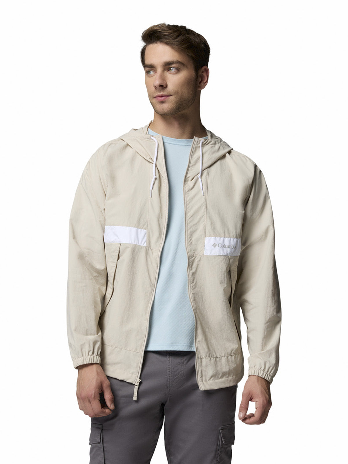 Cortaviento Hombre Spire Valley Hooded Gris Columbia