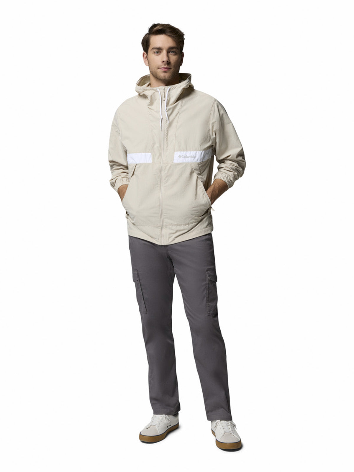 Cortaviento Hombre Spire Valley Hooded Gris Columbia