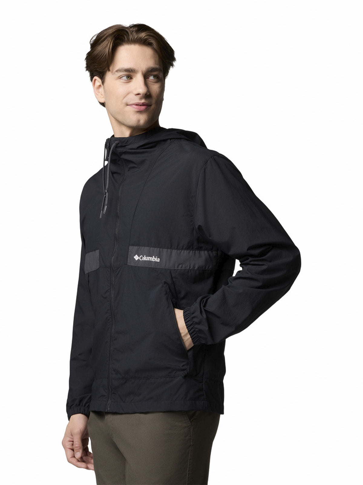 Cortaviento Hombre Spire Valley Hooded Negro Columbia