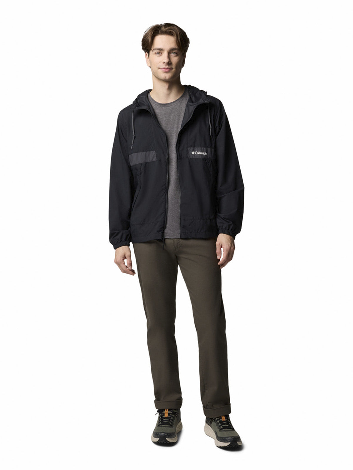 Cortaviento Hombre Spire Valley Hooded Negro Columbia