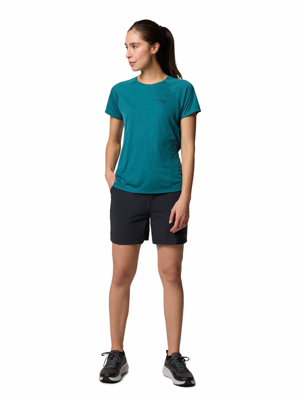 Short Mujer Summit Valley Negro Columbia