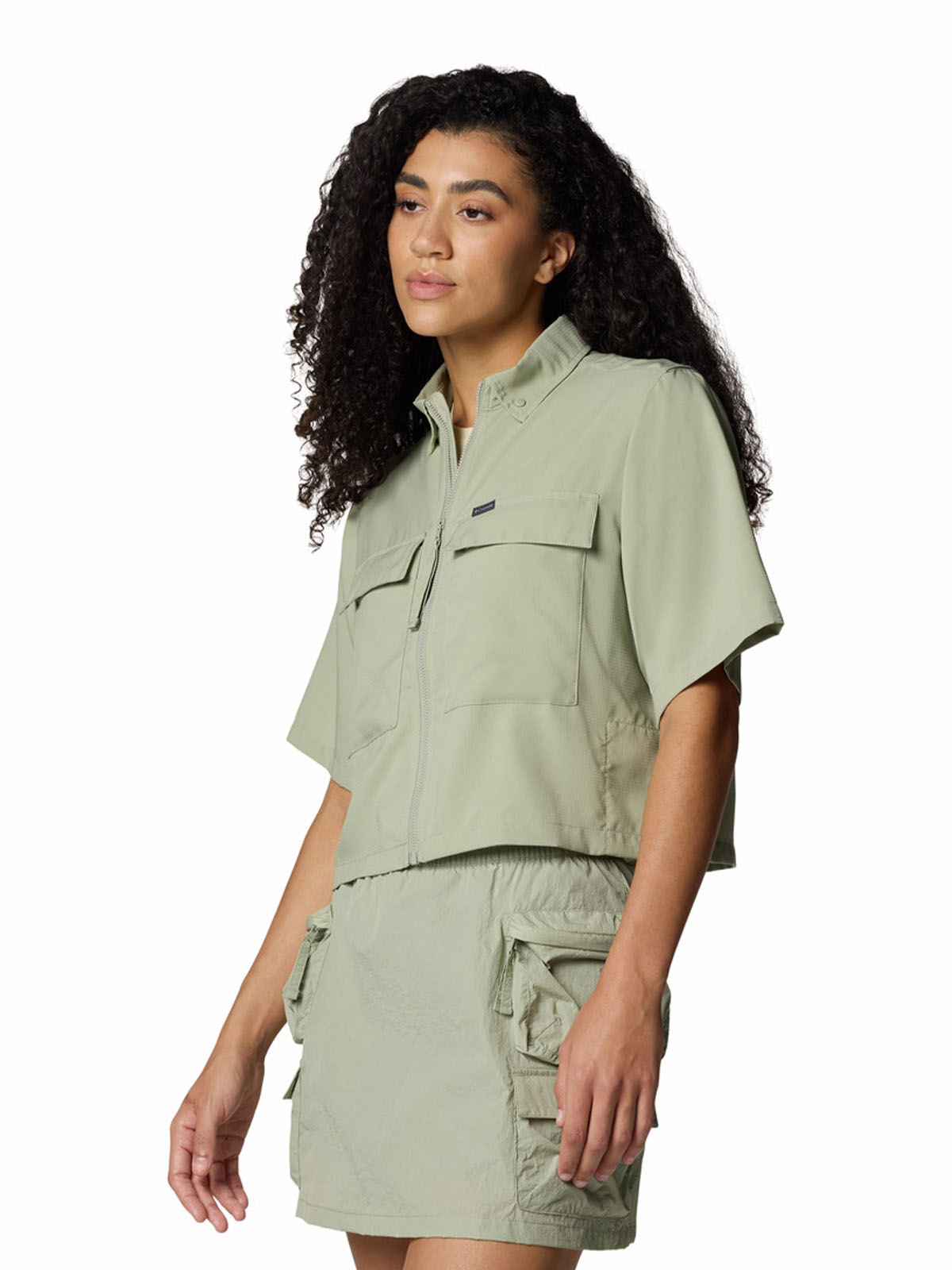 Camisa Manga Corta Mujer Elevated View Utility Beige Columbia