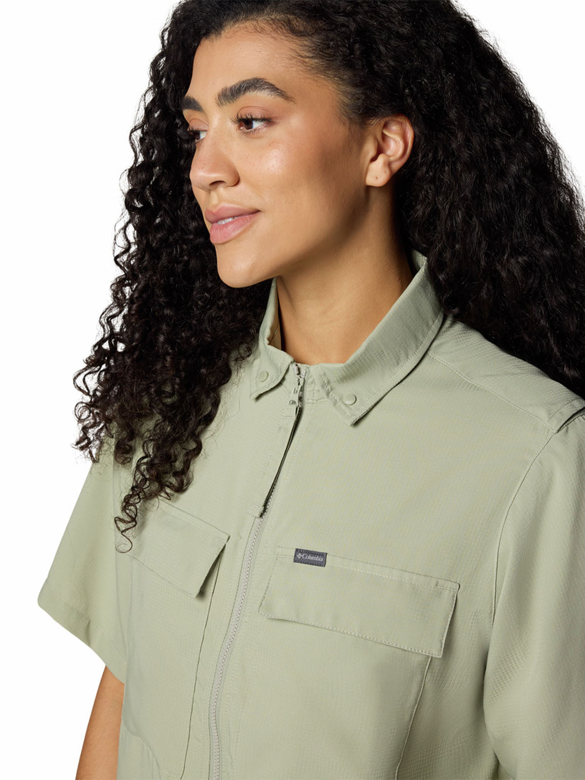 Camisa Manga Corta Mujer Elevated View Utility Beige Columbia