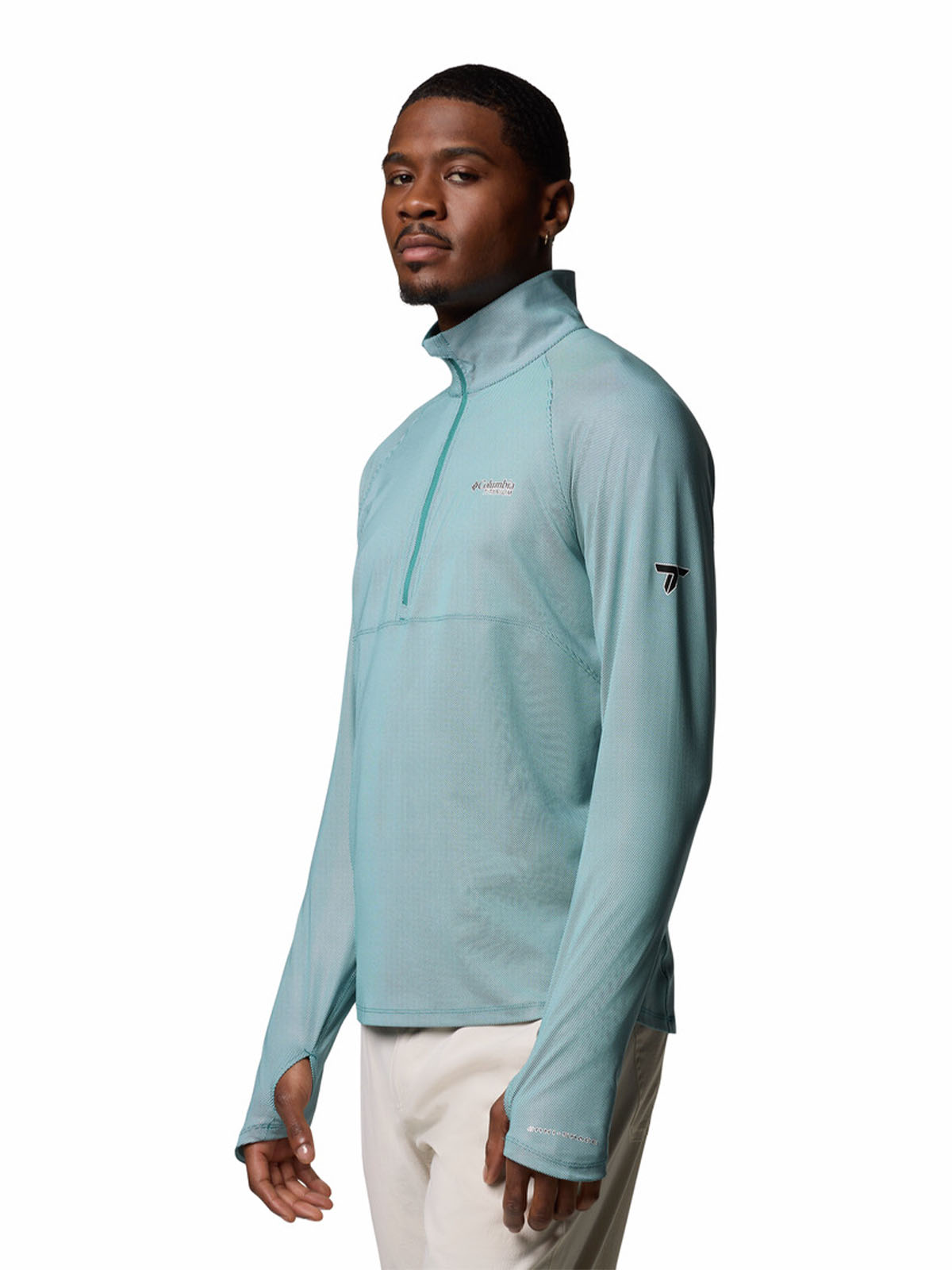 Polera Manga Larga Hombre Summit Valley Half Zip Azul Columbia