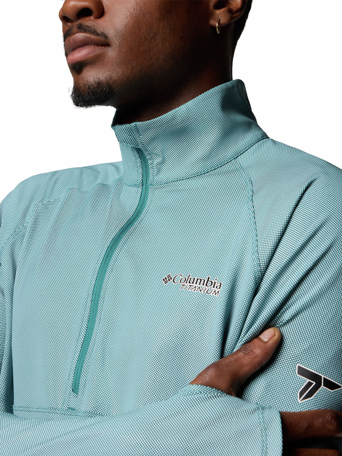 Polera Manga Larga Hombre Summit Valley Half Zip Azul Columbia