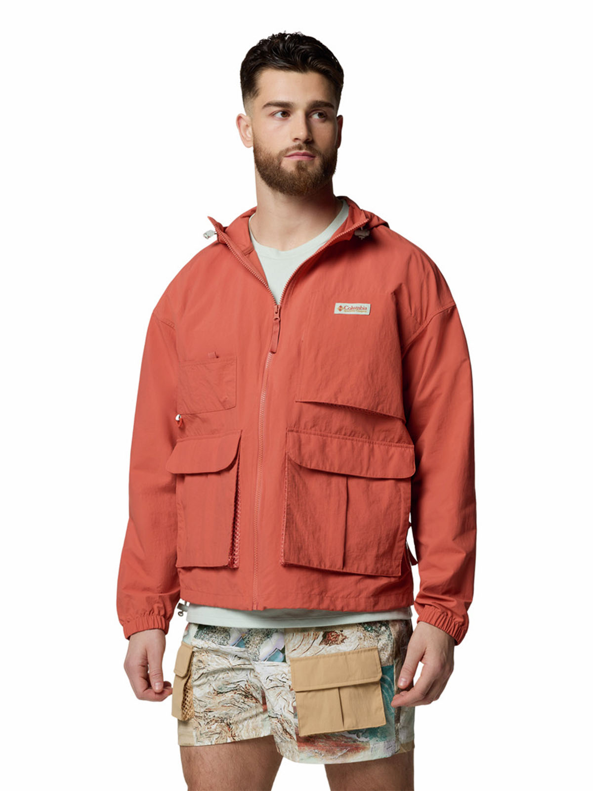 Cortaviento Hombre Cove Beach Rojo Columbia