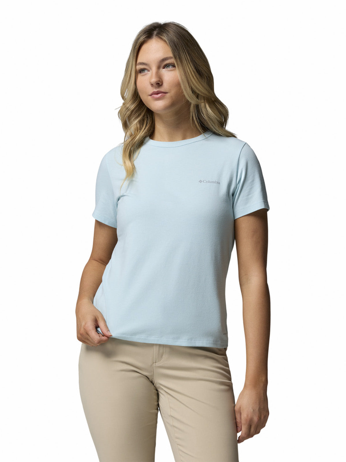 Polera Manga Corta Mujer Sun Trek Celeste Columbia