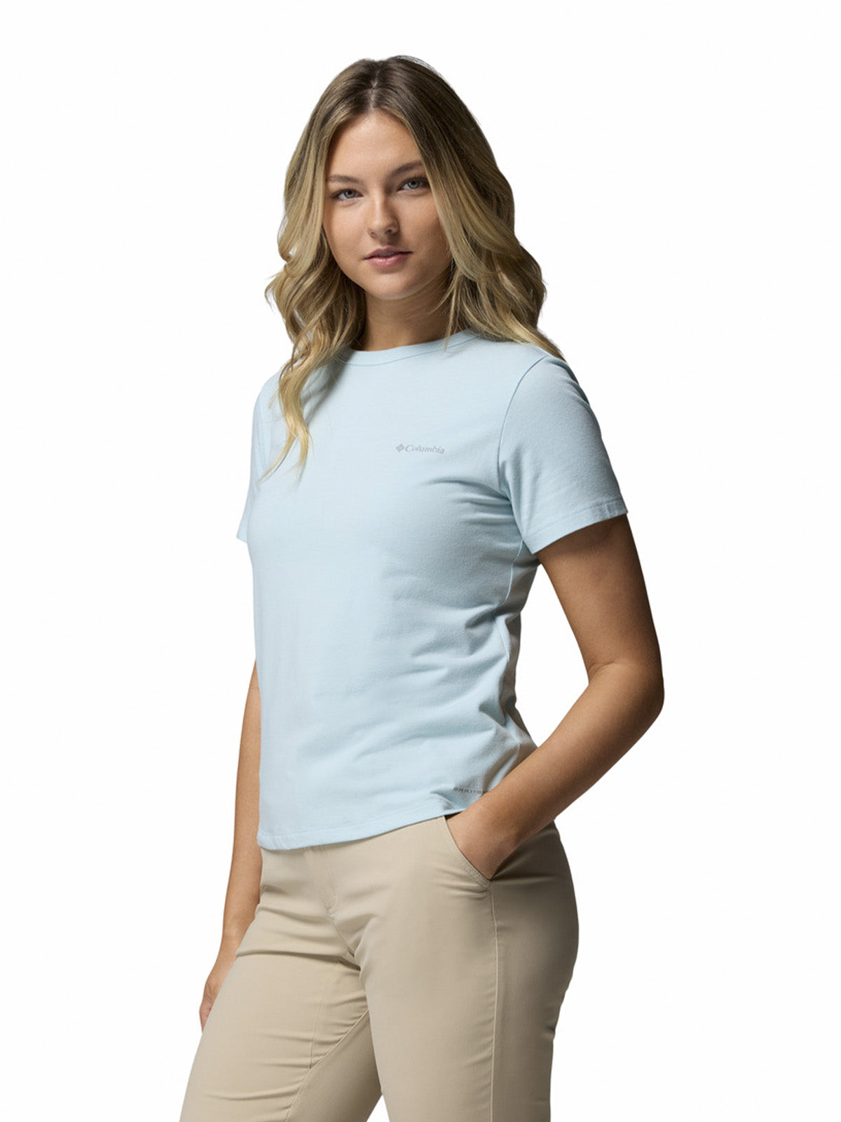 Polera Manga Corta Mujer Sun Trek Celeste Columbia