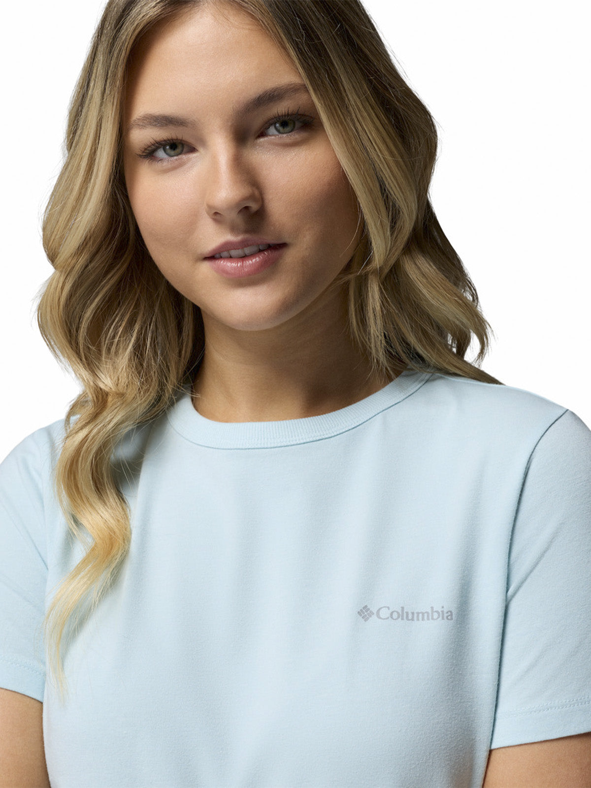 Polera Manga Corta Mujer Sun Trek Celeste Columbia