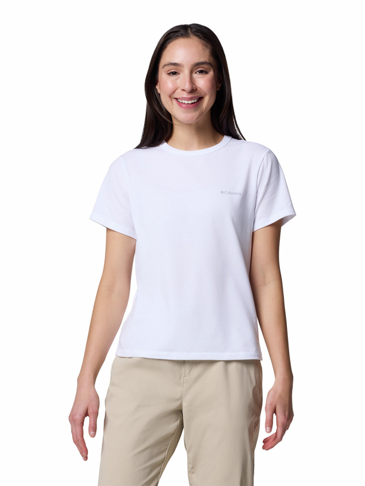 Polera Manga Corta Mujer Sun Trek II Blanco Columbia