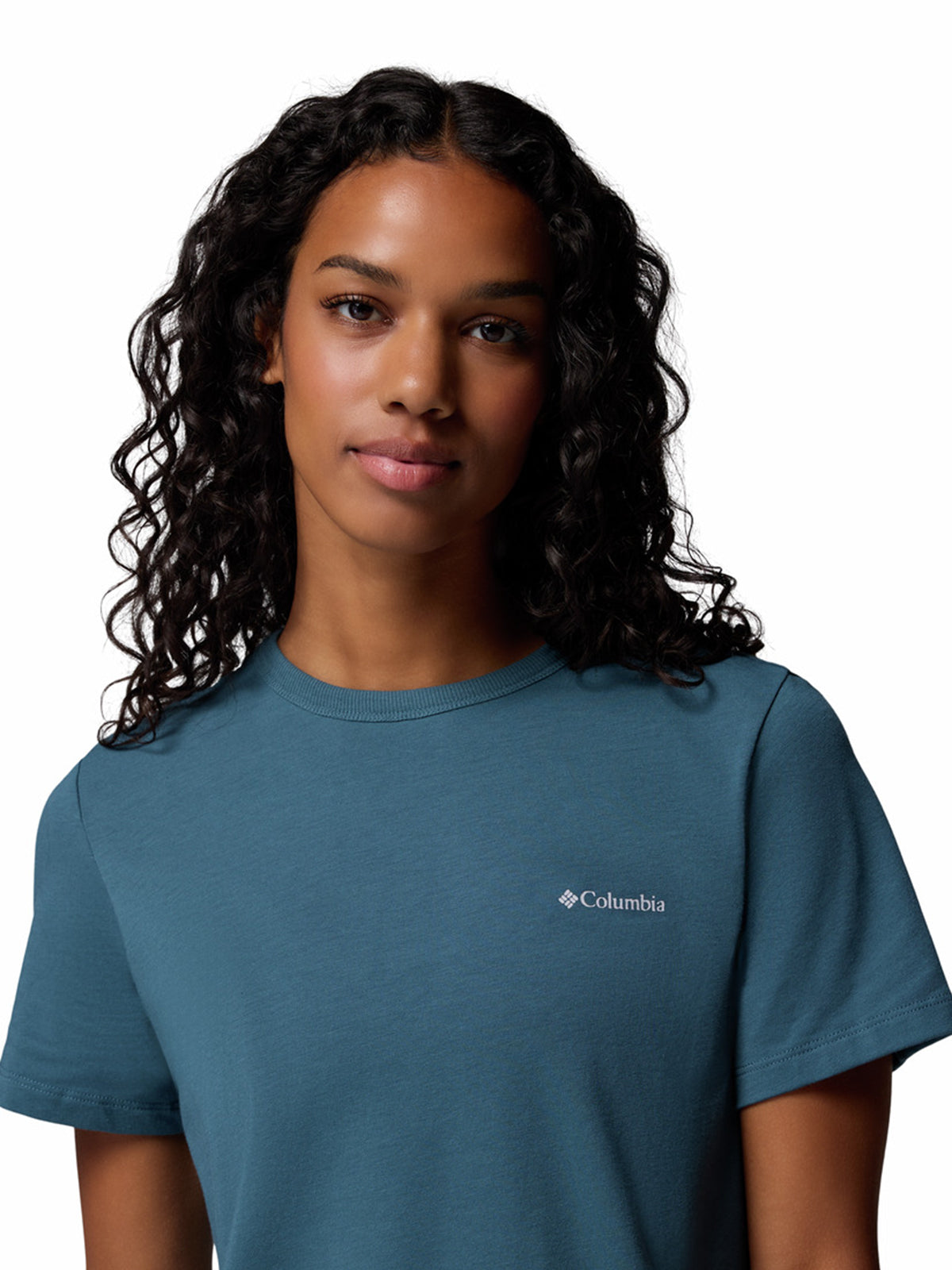 Polera Manga Corta Mujer Sun Trek II Azul Columbia