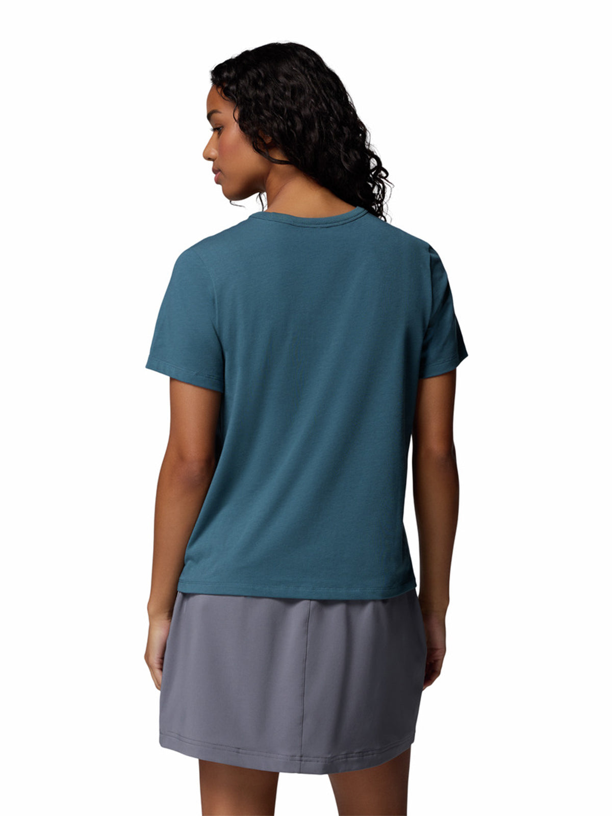 Polera Manga Corta Mujer Sun Trek II Azul Columbia