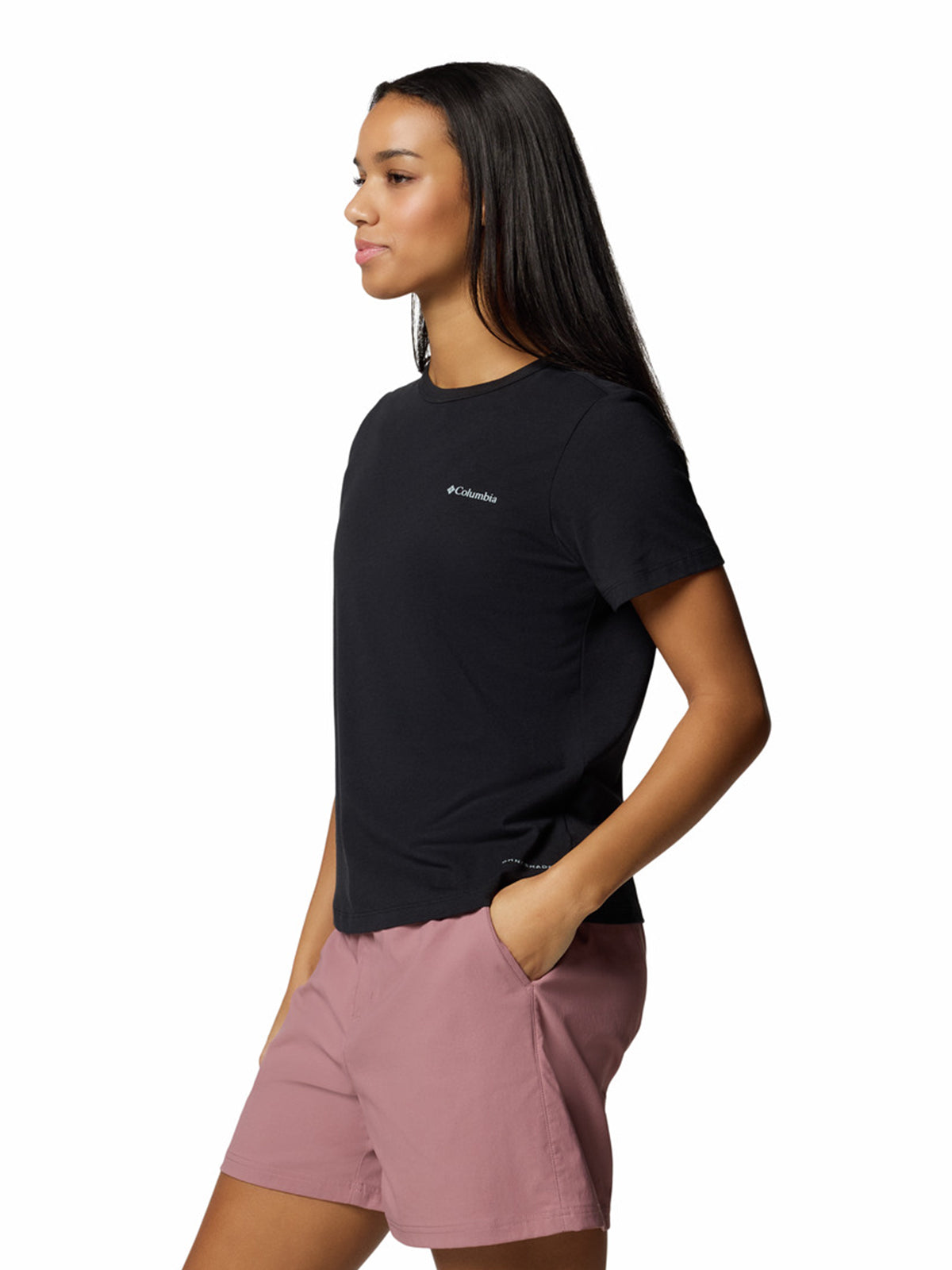 Polera Manga Corta Mujer Sun Trek II Negro Columbia