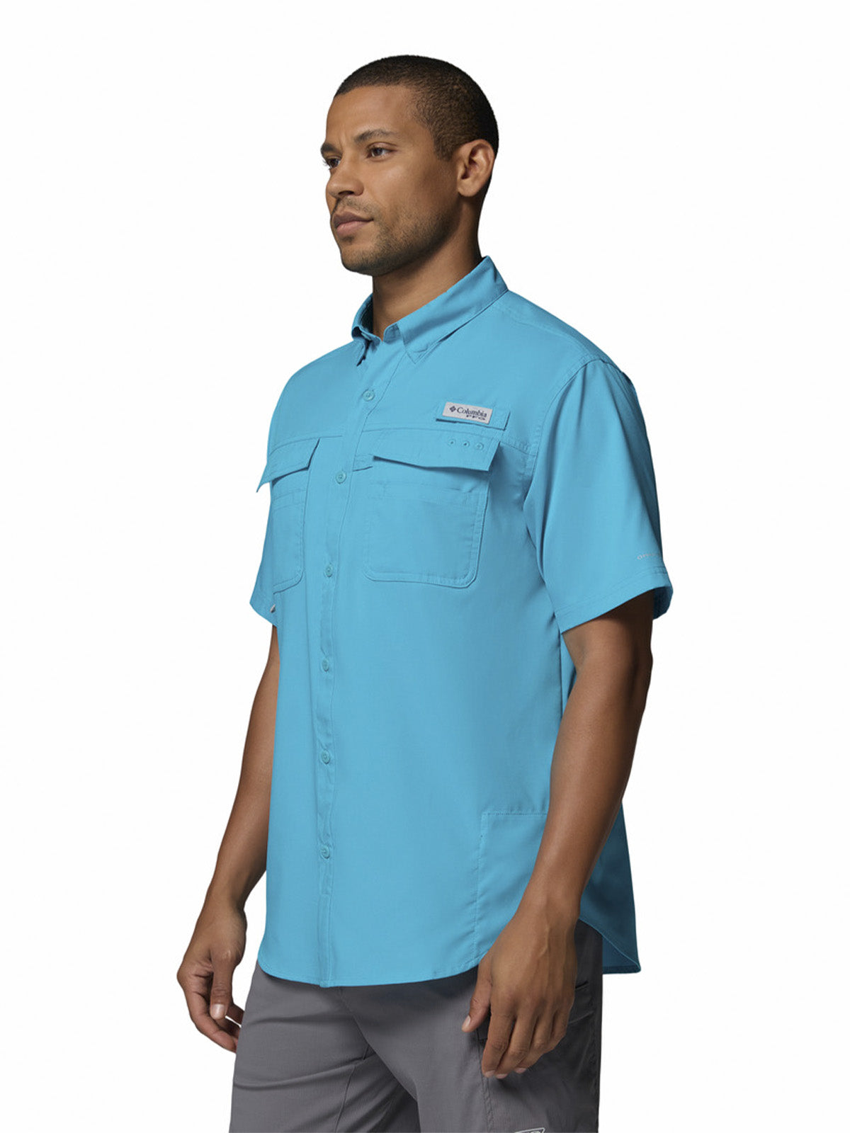 Camisa Manga Corta Hombre Blood And Guts V Azul Columbia