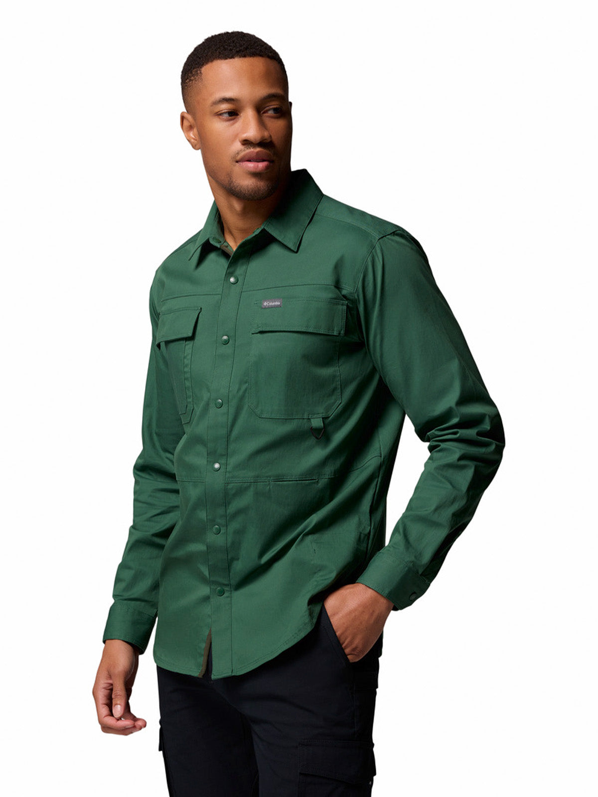 Camisa Manga Larga Hombre Landroamer Twill Ls Verde Columbia
