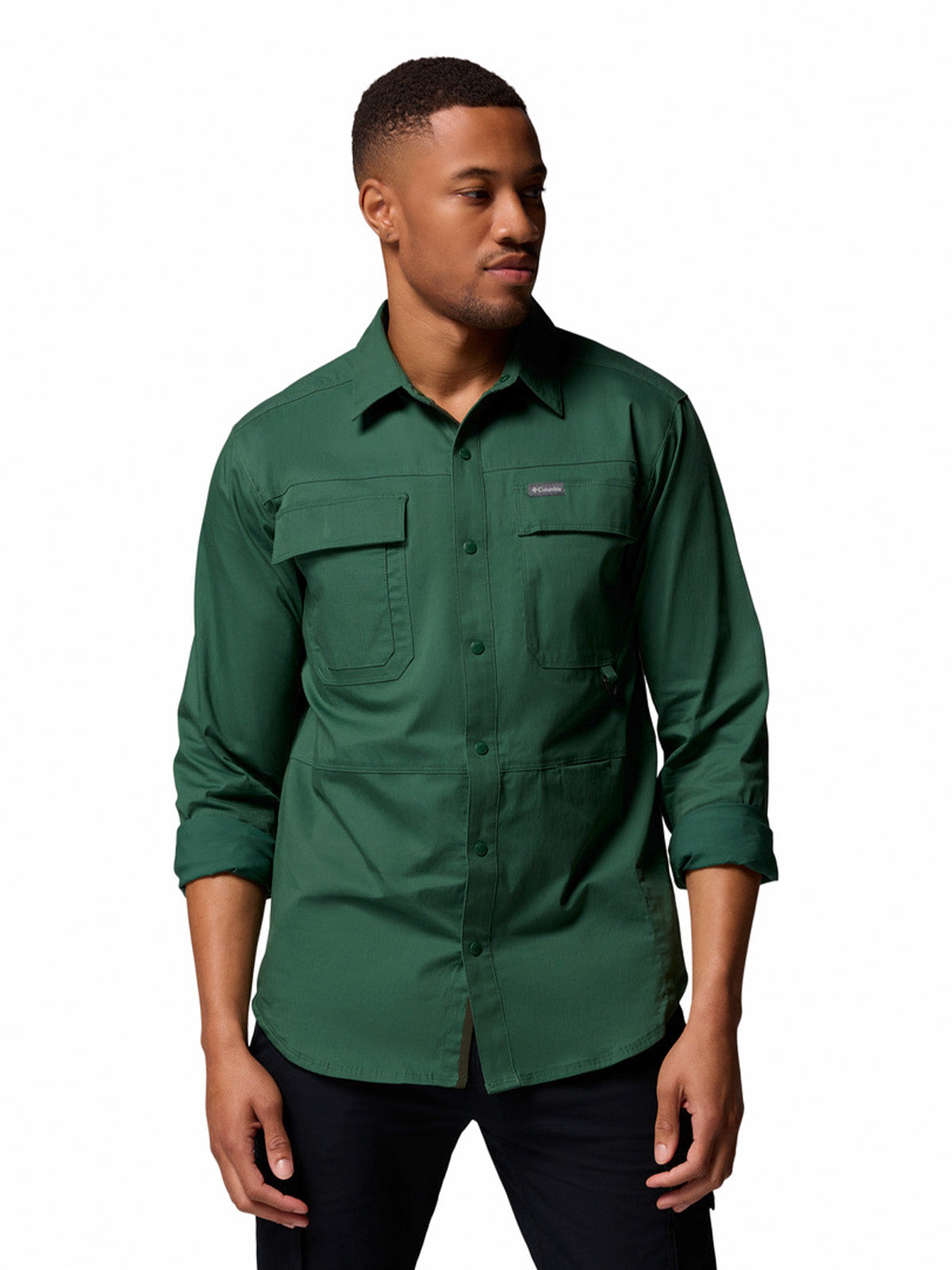 Camisa Manga Larga Hombre Landroamer Twill Ls Verde Columbia