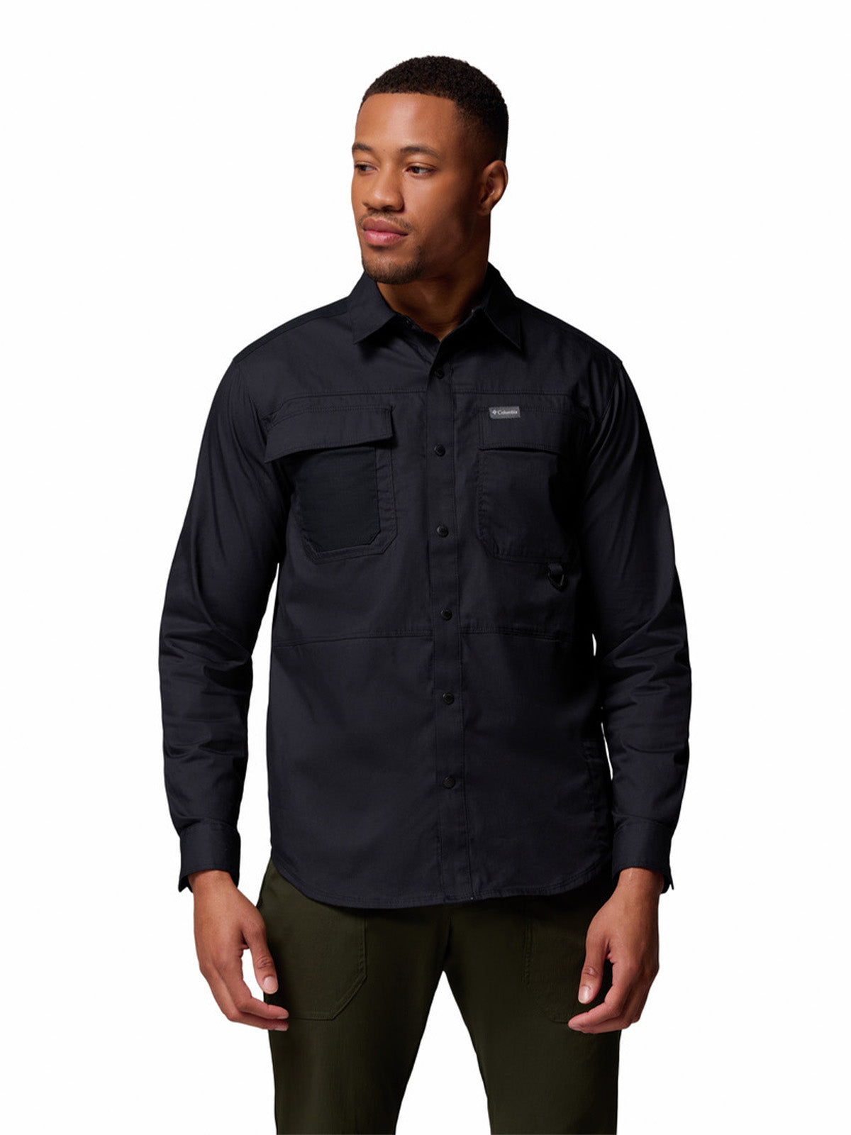 Camisa Manga Larga Hombre Landroamer Twill Negro Columbia