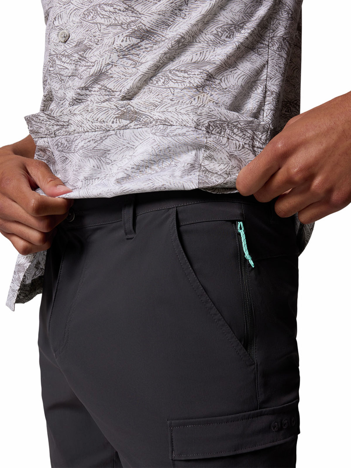 Camisa Manga Corta Hombre Wild Cast Camp Gris Columbia