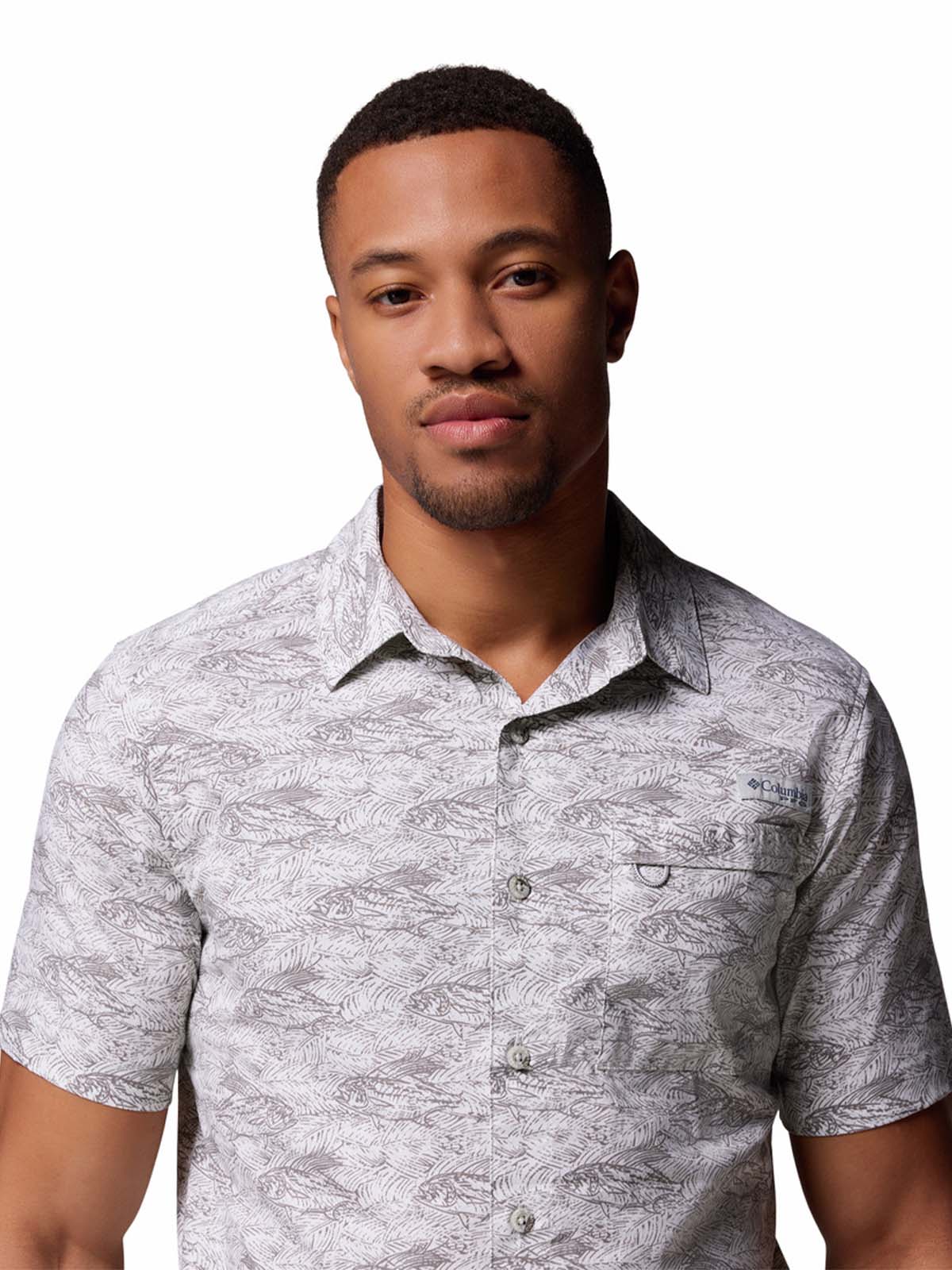 Camisa Manga Corta Hombre Wild Cast Camp Gris Columbia