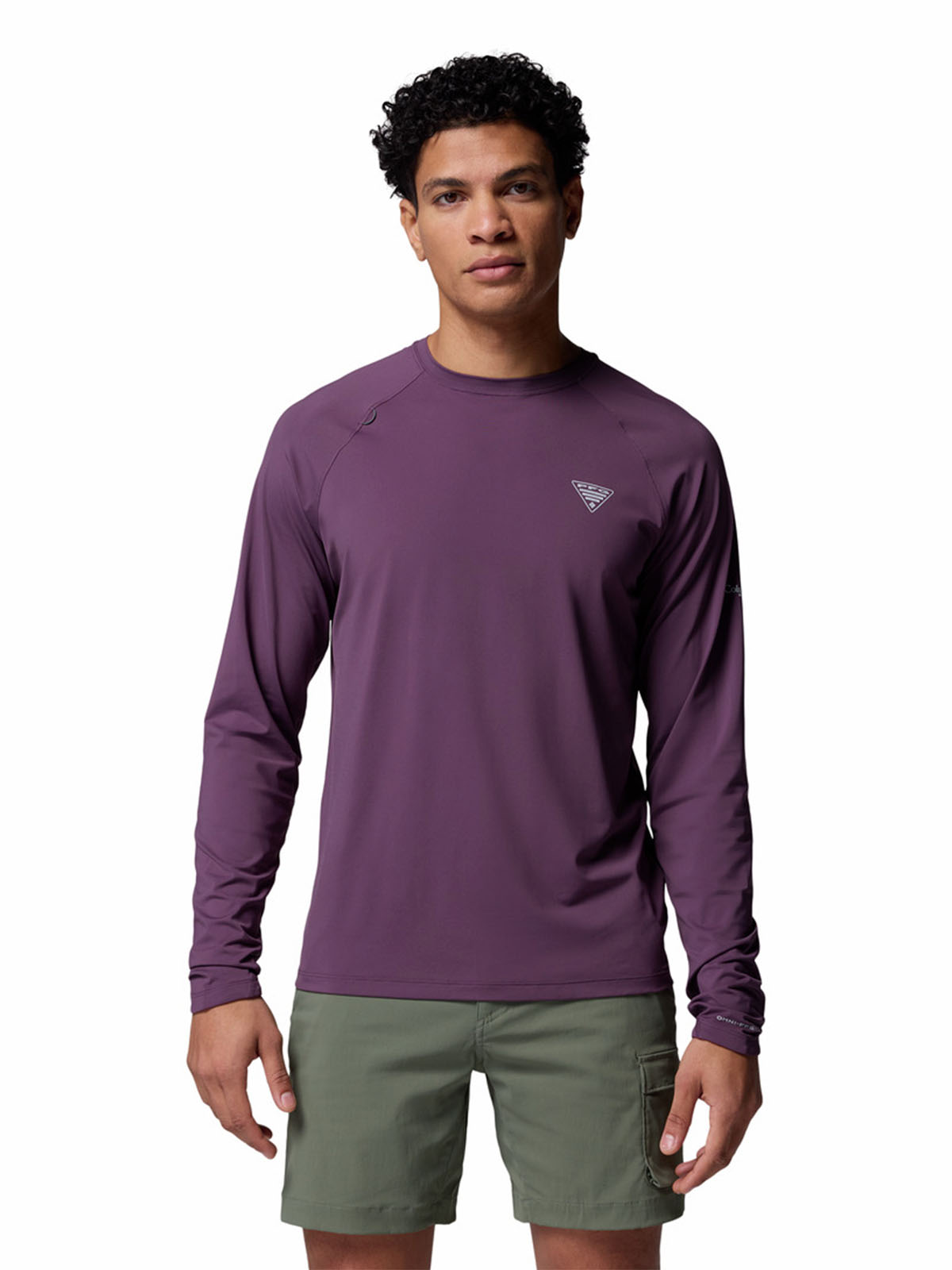Polera Manga Larga Hombre Wild Cast Sun Morado Columbia
