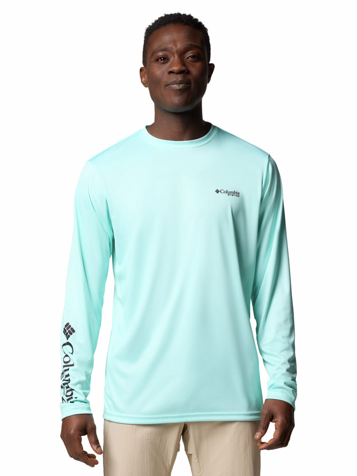 Polera Manga Larga Hombre Terminal Tackle Pfg Celeste Columbia
