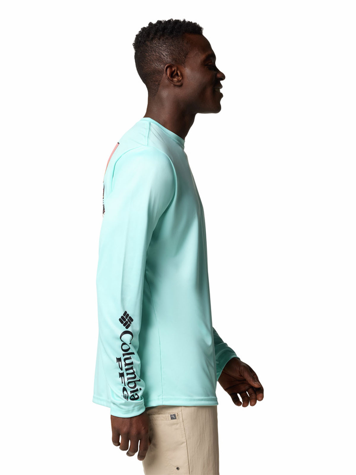 Polera Manga Larga Hombre Terminal Tackle Pfg Celeste Columbia