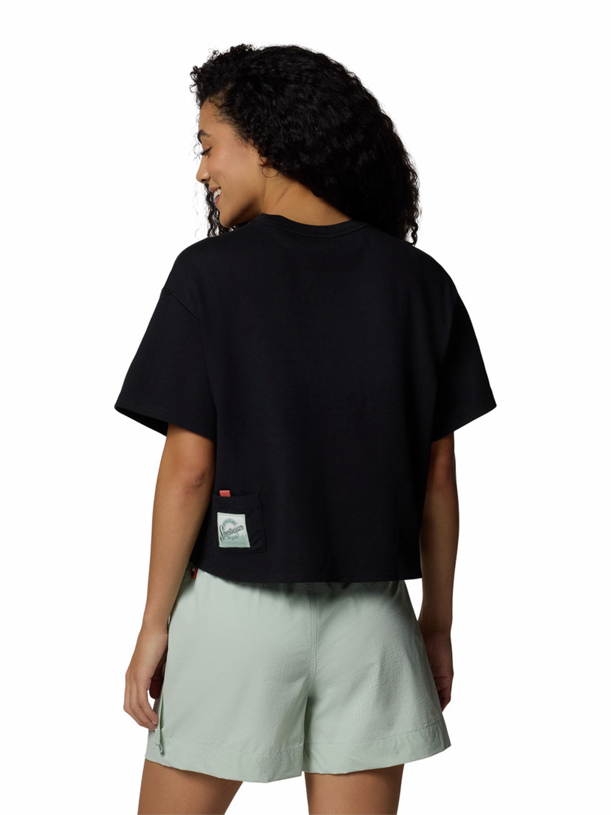 Polera Manga Corta Mujer Cove Beach Cropped Negro Columbia
