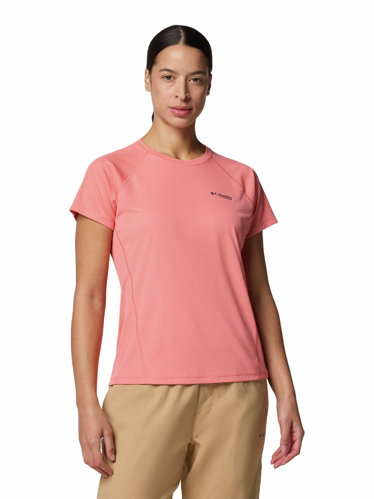 Polera Manga Corta Mujer Cirque River Crew Rosado Columbia