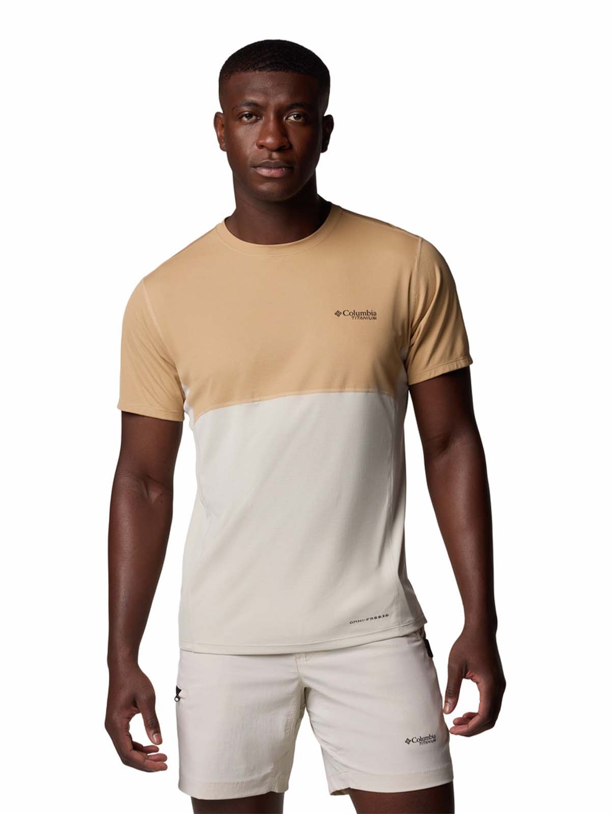 Polera Manga Corta Hombre Cirque River Pro Beige Columbia