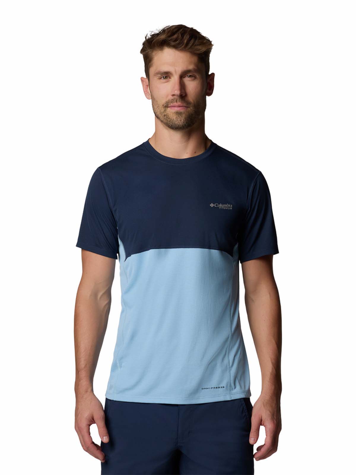 Polera Manga Corta Hombre Cirque River Pro Azul Columbia