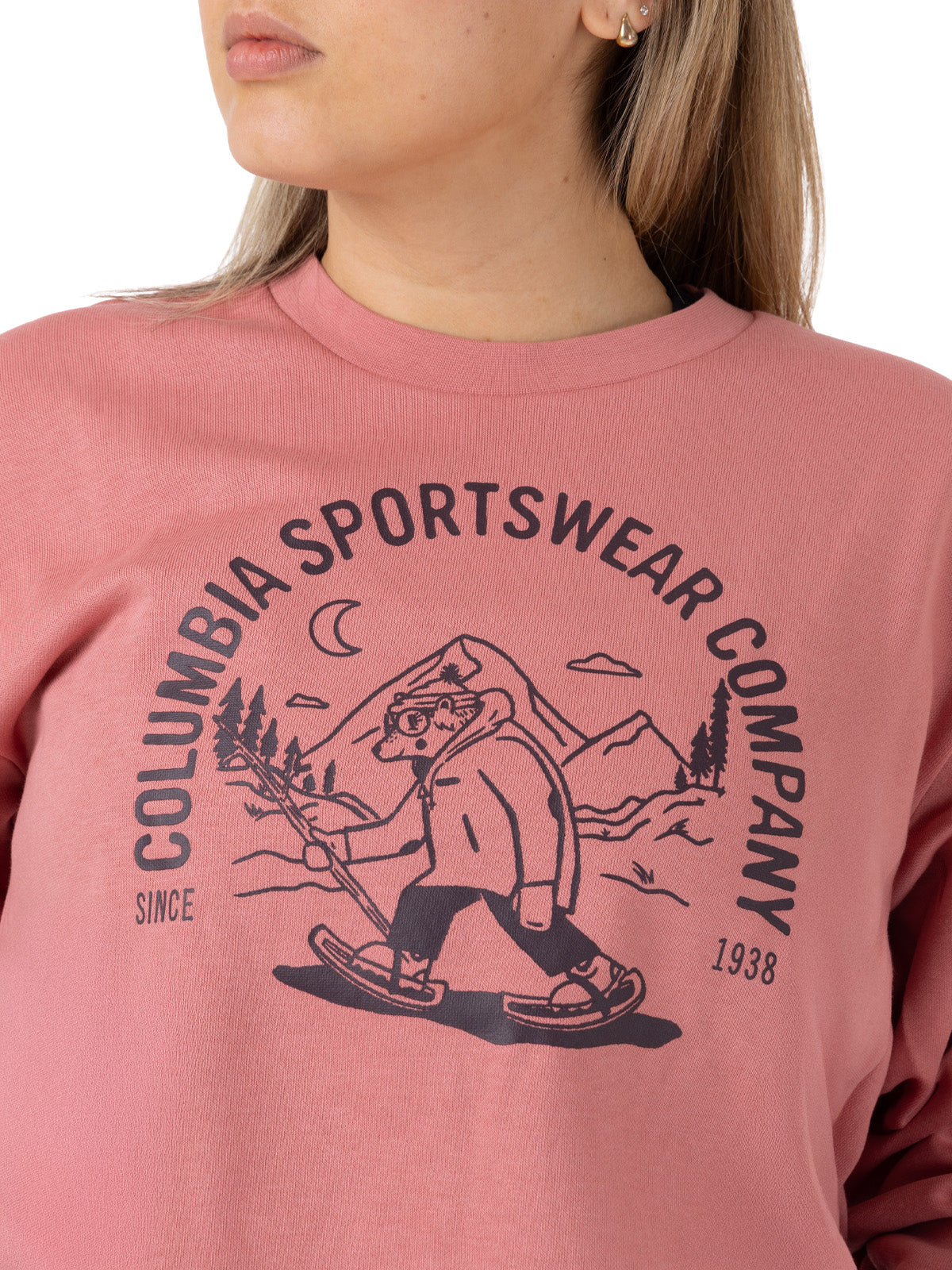 Polerón Mujer Ashcreek Crew Rosado Columbia