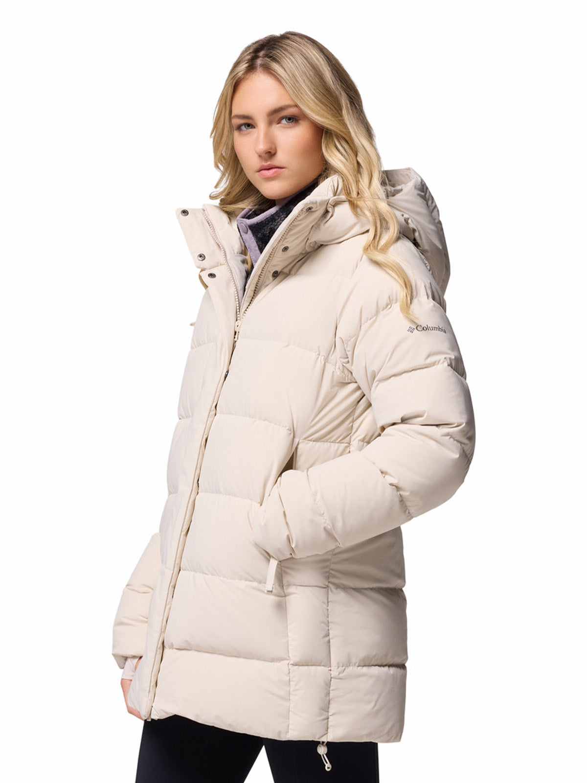 Parka Mujer Amaze Puff Mid Hood Gris Columbia