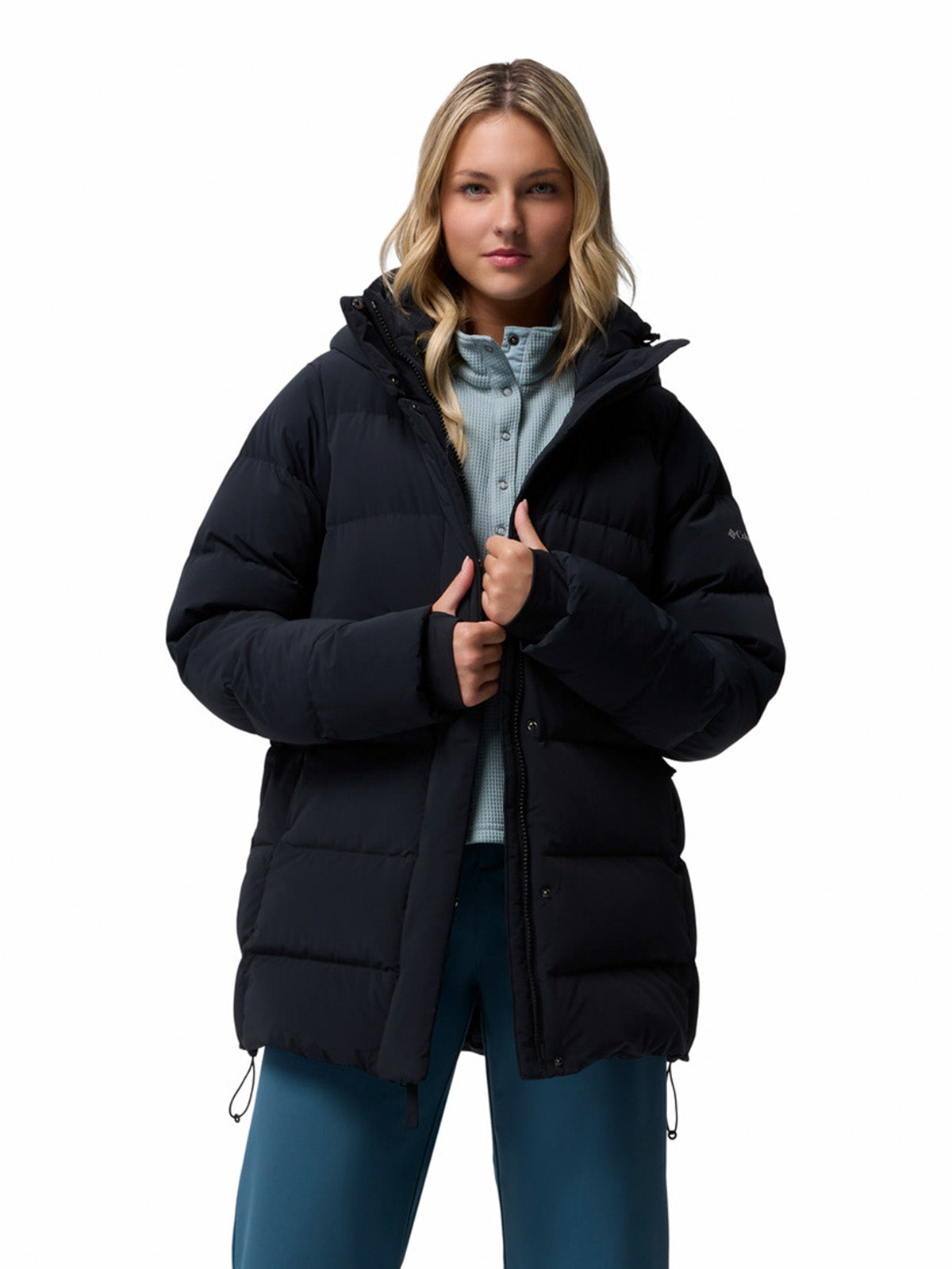 Parka Mujer Amaze Puff Mid Hood Negro Columbia
