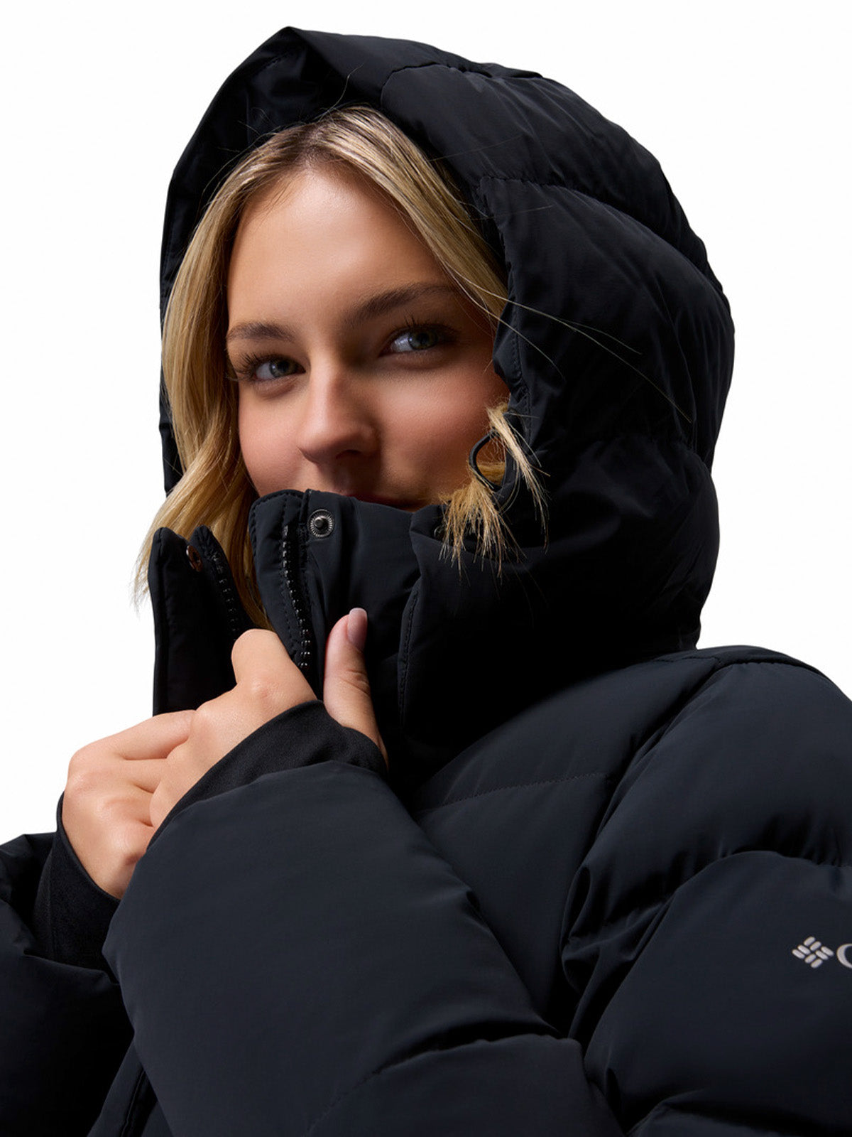 Parka Mujer Amaze Puff Mid Hood Negro Columbia
