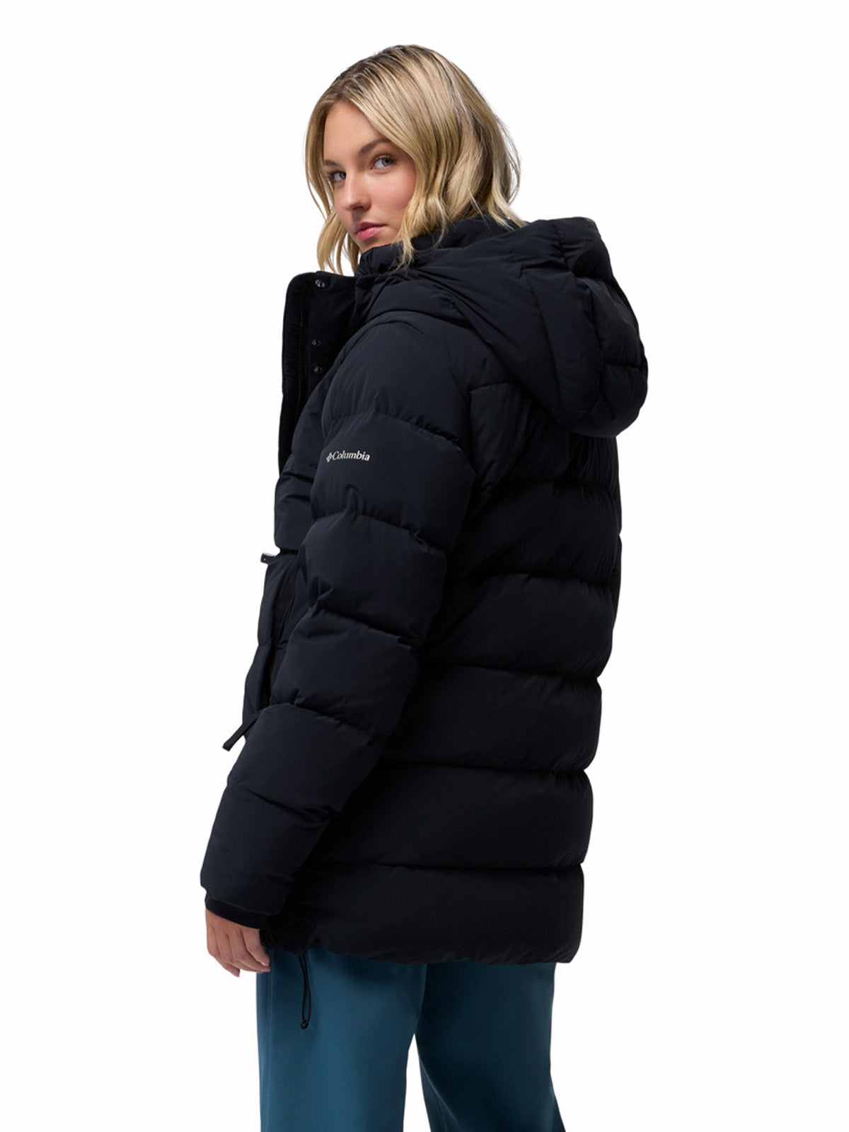 Parka Mujer Amaze Puff Mid Hood Negro Columbia